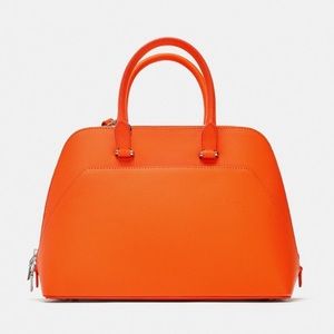 Monochrome Orange Satchel